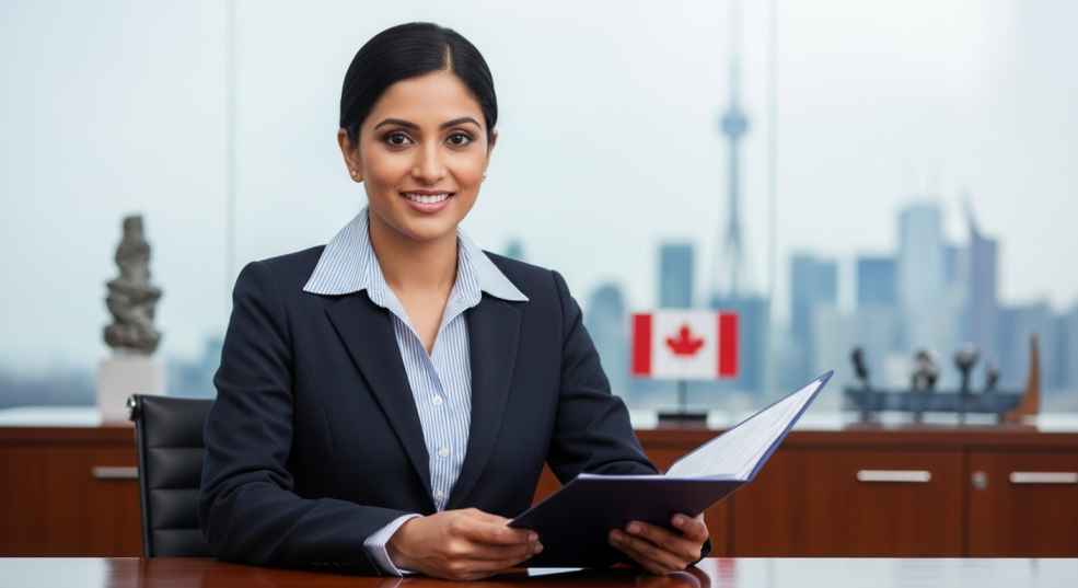 Foreign trained nurse prepared for Canadian healthcare job interview