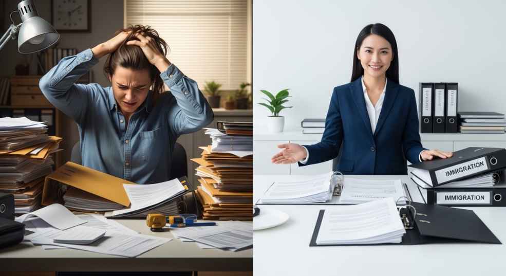 Comparison of disorganized versus organized New Brunswick PNP application preparation