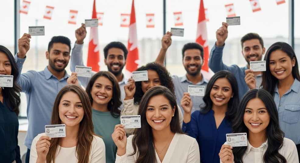 Successful international students receiving permanent residency in Canada